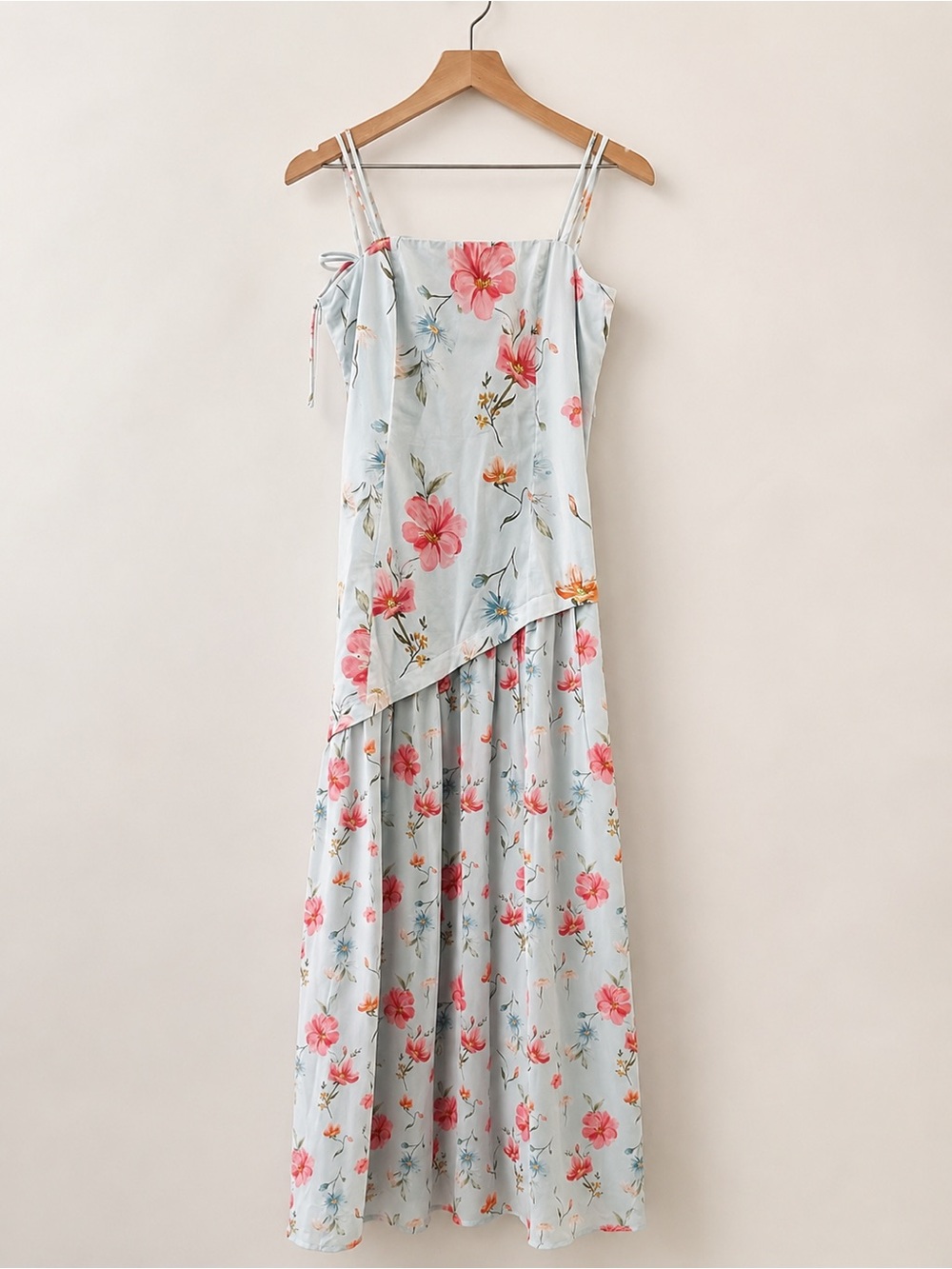 Petal & Pup Light Blue Floral Maxi Dress with Pink Blooms Size 8 NWT - Picture 2 of 15